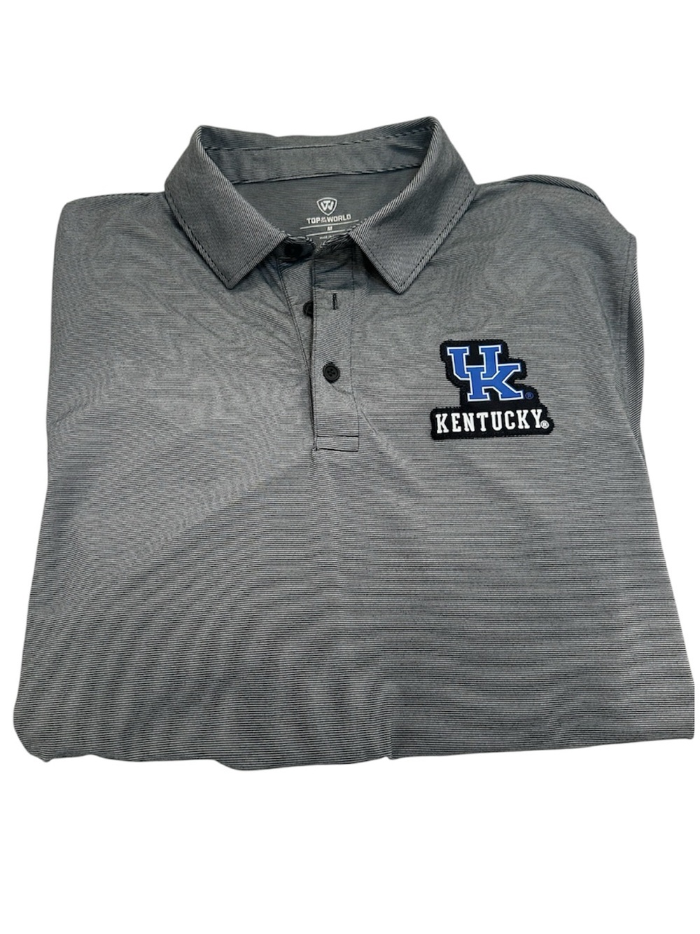 Top of the World Gray Polo with Blue UK Kentucky Logo